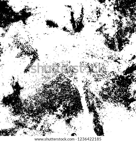 Grunge background black and white. Abstract vector texture scratches, chipped, dust, scuffs on old vintage surface
