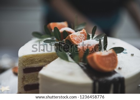 handmade cake at home