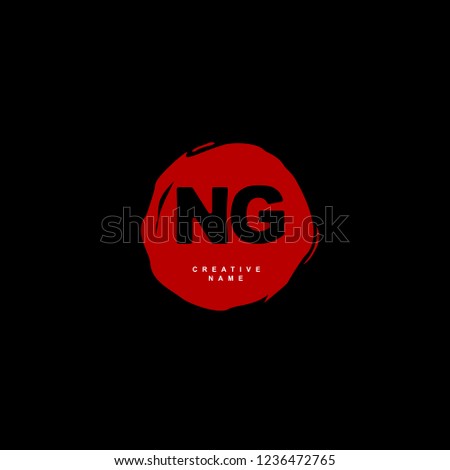 N G NG Initial logo template vector. Letter logo concept