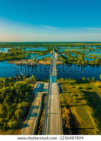 The Pripyat river. Palessie region, Belarus