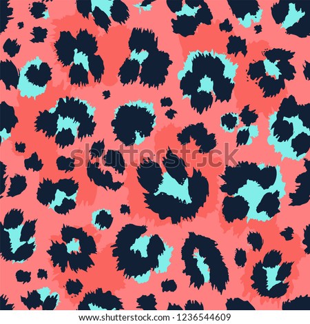 	
Leopard pattern design funny drawing seamless pattern. Lettering poster or t-shirt textile graphic design wallpaper, wrapping paper.