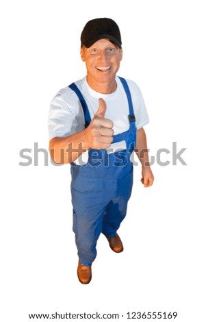 funny craftsman with thumbs up