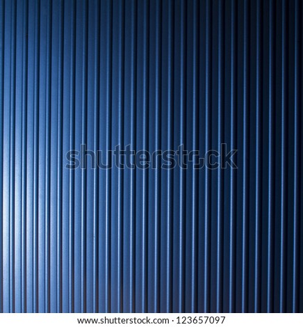Blue grooved metal texture