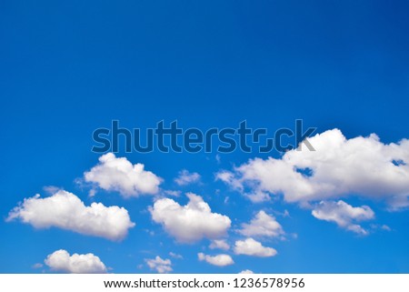 The blue sky alternates with a white cloud.Can be made to the background image.