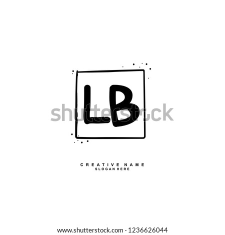 L B LB Initial logo template vector. Letter logo concept