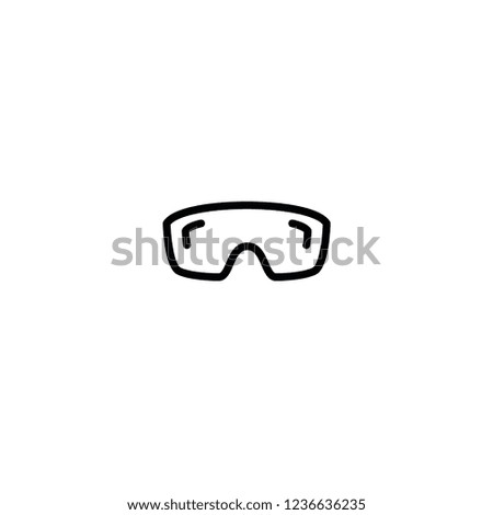 Modern flat goggles icon