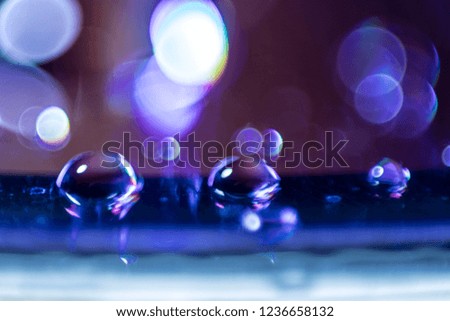 Abstract composition Macro of Water bubbles drops