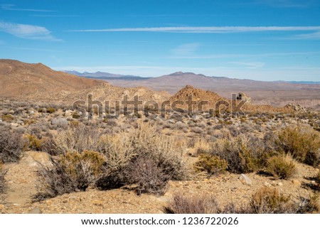Great Basin Desert, Eastern Sierra Nevada mountains, California, USA Royalty-Free Stock Photo #1236722026
