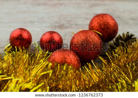 Christmas background new year winter tree gifts nuts bumps