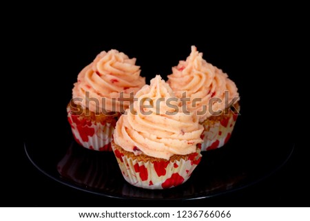 Fresh baked delicious different cupcakes