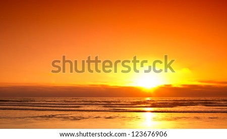 Sunset at Mission Bay in San Diego, Southern California, USA