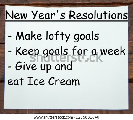 Realistic New Year's Resolutions List