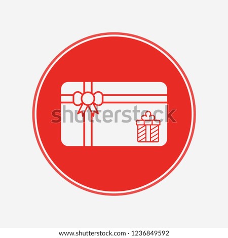 Christmas gift card vector icon sign symbol