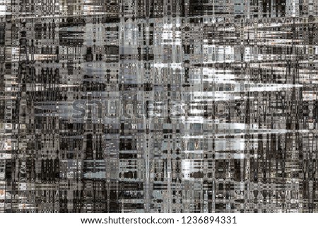 Neutral Colored Artistic Abstract  "Weave" Background of Steel Grey, Black, Pale Blue, and White in Cool Tones
