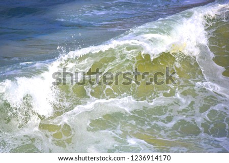 surf on the beach in summer Royalty-Free Stock Photo #1236914170