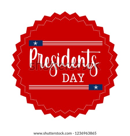President day label with stars and text. Vector illustration design