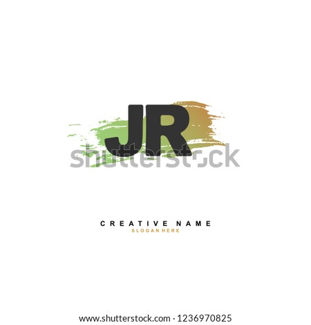 J R JR Initial logo template vector. Letter logo concept