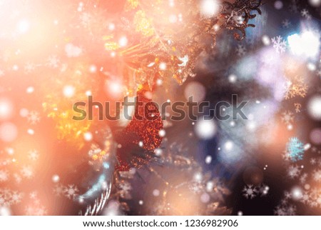 Christmas background with sparkle bokeh light 