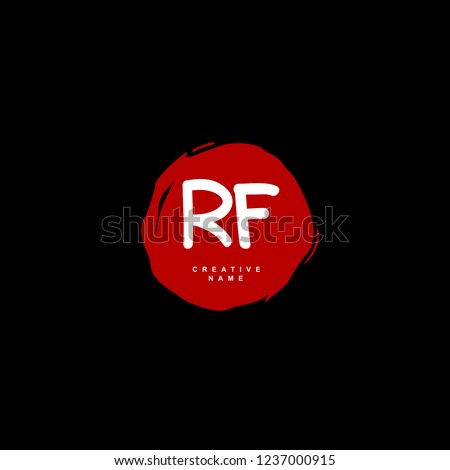 R F RF Initial logo template vector. Letter logo concept