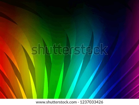 Dark Multicolor, Rainbow vector texture with colored lines. Modern geometrical abstract illustration with staves. The pattern can be used for websites.