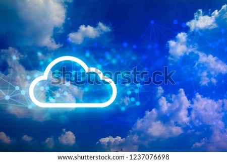 cloud storage, digital abstract for network concept, ai robot brain with algorithm system program, connect to digital deep learning, technology of global web cyber net