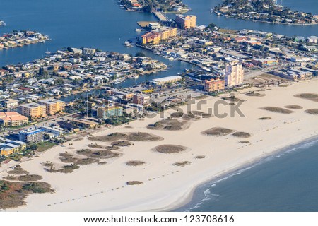 Aerial View on Florida Beach near St. Petersburg