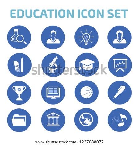 Education vector icon set