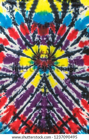 Colorful Tie Dye Shirt Spider Design