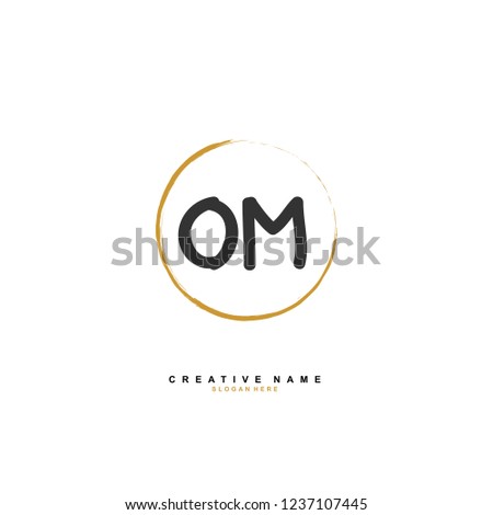O M OM Initial logo template vector. Letter logo concept