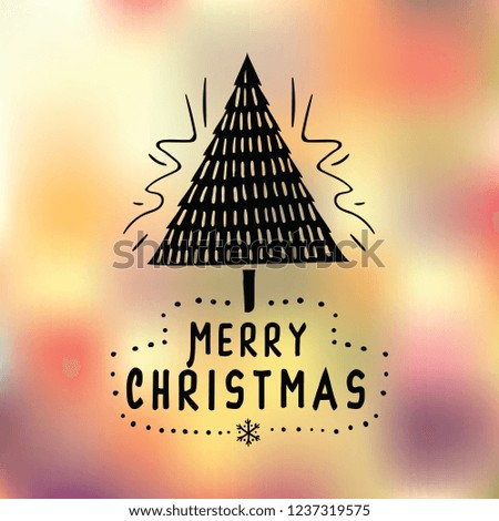 Merry Christmas. Typography. Vector logo, text design. Greeting card.
