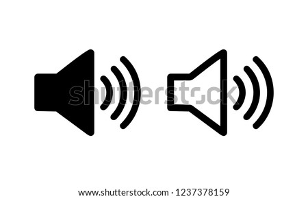 Speaker vector icon. Mail Icon Symbols vector. symbol for web site Computer and mobile vector. Royalty-Free Stock Photo #1237378159