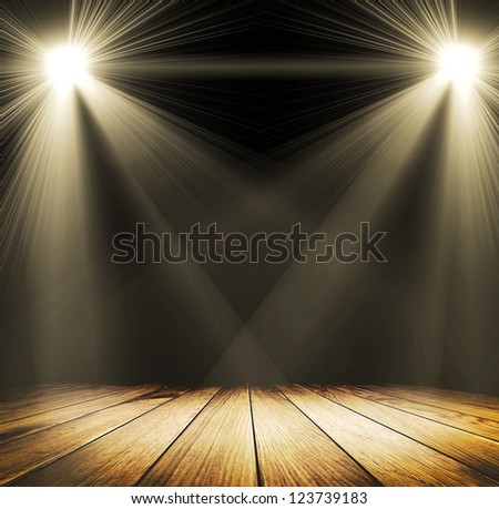 Light on wooden floor in empty room