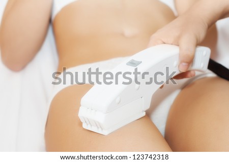 Laser hair removal Royalty-Free Stock Photo #123742318