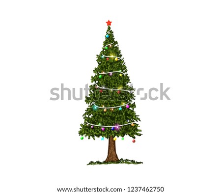 Christmas tree vector art