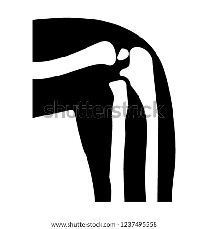 Solid icon design of shoulder joint