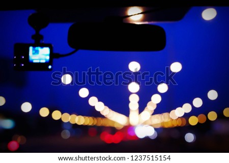 Blurred the lights from car on the roads at night with beautiful colours.