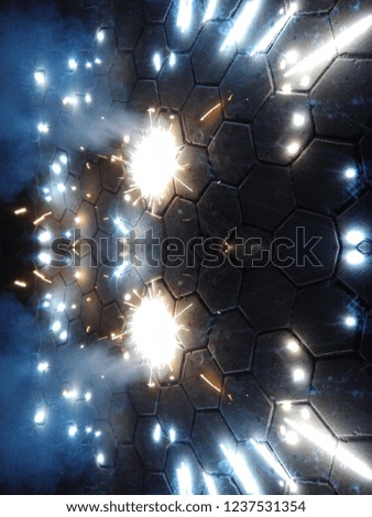 Sparklers for Christmas and New Year celebrations. Welcome to 2019. Happy New Year. Abstract background of Black and White color. 