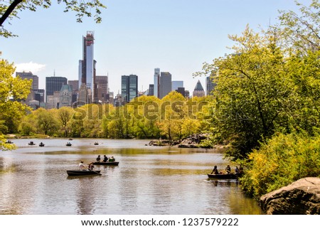 Nice view of Central Park in a sunny day, in New York