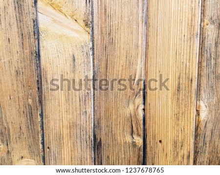 Aged textured pine wood wall close up shot, image for background.
