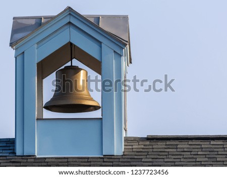 Copper bell in a steeple Outdoor photography urban exploration Kentucky 2018 Summer