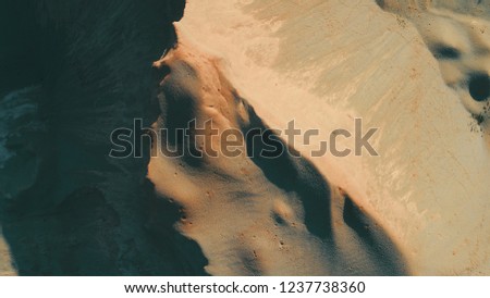 aerial top vew of abdstrac desert dunes art background