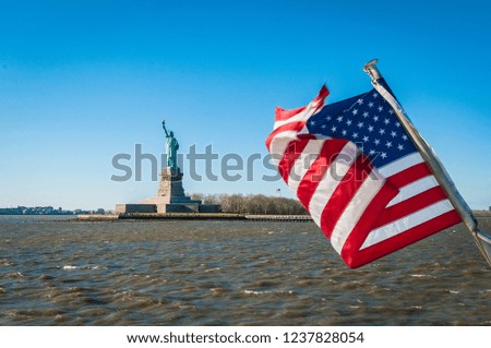 Statue of Liberty in Liberty Island, New York City, United States of America.
