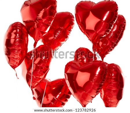 Background of red party balloons