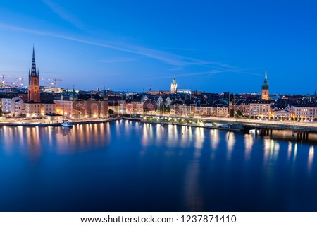 Panorama of Stockholm. Stockholm, Sodermanland and Uppland, Sweden.