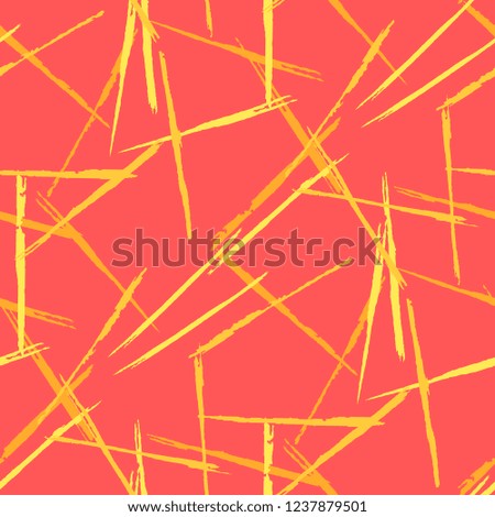 Seamless Grunge Stripes Pattern. Retro Scribbled Grunge Pattern for Dress, Curtain, Tablecloth. Abstract Color Background with Scribbled Stripes. Vector Texture for your Design.