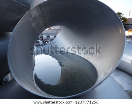 industrial pipe tubing abstract art