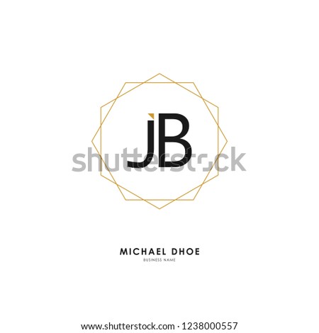 J B JB Initial logo letter with minimalist concept. Vector with scandinavian style logo.