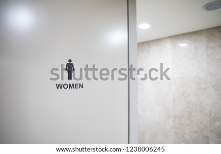 Entrance to women's restroom