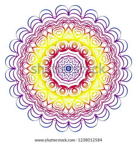 Modern Decorative floral color mandala. Modern Decorative floral color mandala. Vector illustration