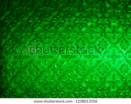 Green glasses pattern in blurred.